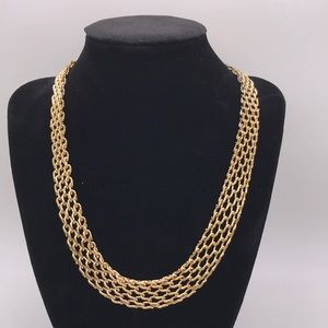 14KGP gold necklace chain link bendable moveable